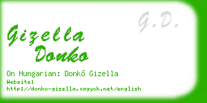 gizella donko business card